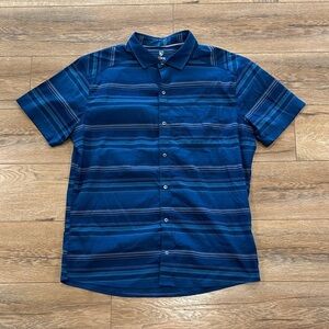 Kuhl Men's Blue Striped Shirt Size M